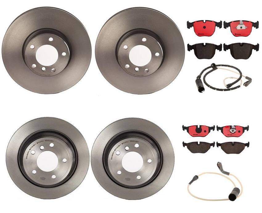 BMW Brembo Brake Kit - Pads &  Rotors Front and Rear (324mm/298mm) (Ceramic) 34352229018 - Brembo 1598099KIT